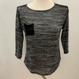 Lily White Women’s Top Small Black Sheer Back